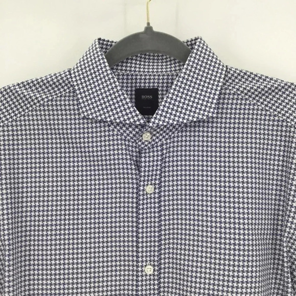Boss Hugo Boss Men’s T-Swain Tailored Slim Fit Button Down L/S Shirt - Picture 5 of 9